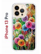 Чехол-накладка iPhone 13 Pro Kruche Print Одуванчики