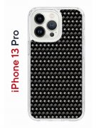 Чехол-накладка Apple iPhone 13 Pro (606543) Kruche PRINT Карбон