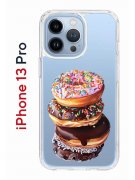 Чехол-накладка iPhone 13 Pro Kruche Print Donuts