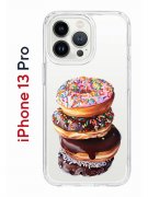 Чехол-накладка iPhone 13 Pro Kruche Print Donuts