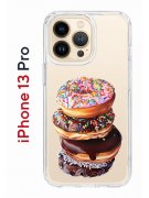 Чехол-накладка iPhone 13 Pro Kruche Print Donuts