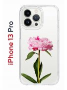 Чехол-накладка iPhone 13 Pro Kruche Print Пион