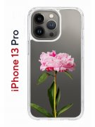 Чехол-накладка iPhone 13 Pro Kruche Print Пион