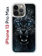 Чехол-накладка iPhone 13 Pro Max Kruche Print Дикий леопард