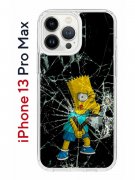 Чехол-накладка iPhone 13 Pro Max Kruche Print Барт Симпсон