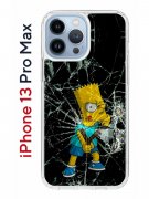 Чехол-накладка iPhone 13 Pro Max Kruche Print Барт Симпсон