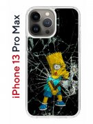 Чехол-накладка iPhone 13 Pro Max Kruche Print Барт Симпсон