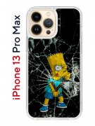 Чехол-накладка iPhone 13 Pro Max Kruche Print Барт Симпсон