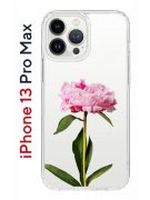 Чехол-накладка iPhone 13 Pro Max Kruche Print Пион