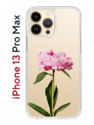Чехол-накладка iPhone 13 Pro Max Kruche Print Пион