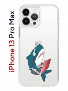 Чехол-накладка iPhone 13 Pro Max Kruche Print Акула