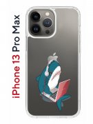 Чехол-накладка iPhone 13 Pro Max Kruche Print Акула