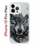 Чехол-накладка iPhone 13 Pro Max Kruche Print Волк