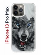 Чехол-накладка iPhone 13 Pro Max Kruche Print Волк