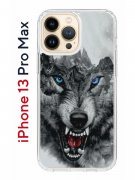 Чехол-накладка iPhone 13 Pro Max Kruche Print Волк