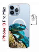 Чехол-накладка iPhone 13 Pro Max Kruche Magnet Print Змея