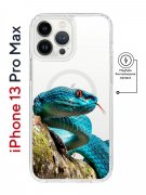 Чехол-накладка iPhone 13 Pro Max Kruche Magnet Print Змея