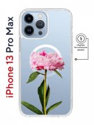 Чехол-накладка iPhone 13 Pro Max Kruche Magnet Print Пион
