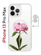 Чехол-накладка iPhone 13 Pro Max Kruche Magnet Print Пион