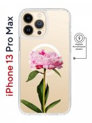 Чехол-накладка iPhone 13 Pro Max Kruche Magnet Print Пион
