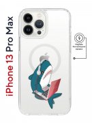 Чехол-накладка iPhone 13 Pro Max Kruche Magnet Print Акула