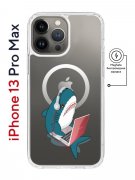 Чехол-накладка iPhone 13 Pro Max Kruche Magnet Print Акула