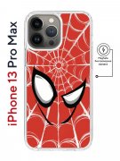 Чехол-накладка iPhone 13 Pro Max Kruche Magnet Print Человек-Паук красный