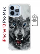 Чехол-накладка Apple iPhone 13 Pro Max (610637) Kruche PRINT Волк