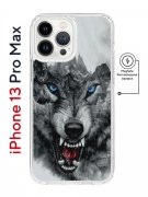 Чехол-накладка Apple iPhone 13 Pro Max (610637) Kruche PRINT Волк