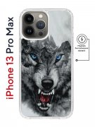 Чехол-накладка Apple iPhone 13 Pro Max (610637) Kruche PRINT Волк