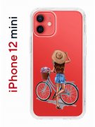 Чехол-накладка iPhone 12 mini Kruche Print Велосипедная прогулка