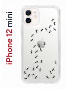 Чехол-накладка iPhone 12 mini Kruche Print Муравьи