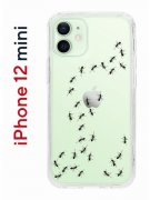 Чехол-накладка iPhone 12 mini Kruche Print Муравьи