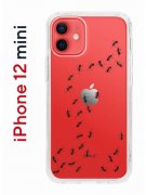 Чехол-накладка iPhone 12 mini Kruche Print Муравьи