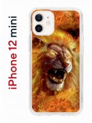 Чехол-накладка iPhone 12 mini Kruche Print Лев