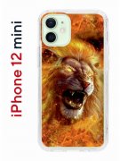 Чехол-накладка iPhone 12 mini Kruche Print Лев
