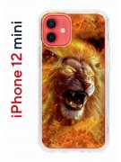 Чехол-накладка iPhone 12 mini Kruche Print Лев