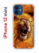 Чехол-накладка iPhone 12 mini Kruche Print Лев