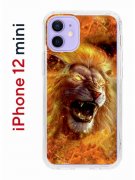 Чехол-накладка iPhone 12 mini Kruche Print Лев