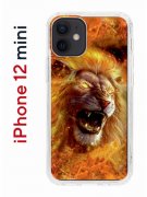 Чехол-накладка iPhone 12 mini Kruche Print Лев