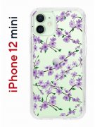 Чехол-накладка iPhone 12 mini Kruche Print Сакура