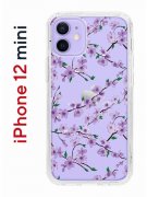Чехол-накладка iPhone 12 mini Kruche Print Сакура