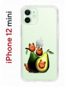 Чехол-накладка iPhone 12 mini Kruche Print Авокотики