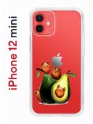 Чехол-накладка iPhone 12 mini Kruche Print Авокотики