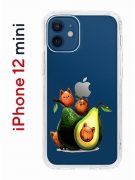 Чехол-накладка iPhone 12 mini Kruche Print Авокотики