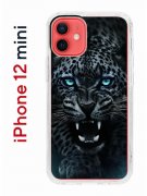 Чехол-накладка iPhone 12 mini Kruche Print Дикий леопард