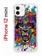 Чехол-накладка iPhone 12 mini Kruche Print Colored beast