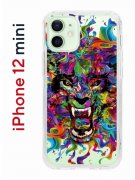 Чехол-накладка iPhone 12 mini Kruche Print Colored beast