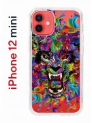 Чехол-накладка iPhone 12 mini Kruche Print Colored beast