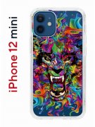Чехол-накладка iPhone 12 mini Kruche Print Colored beast